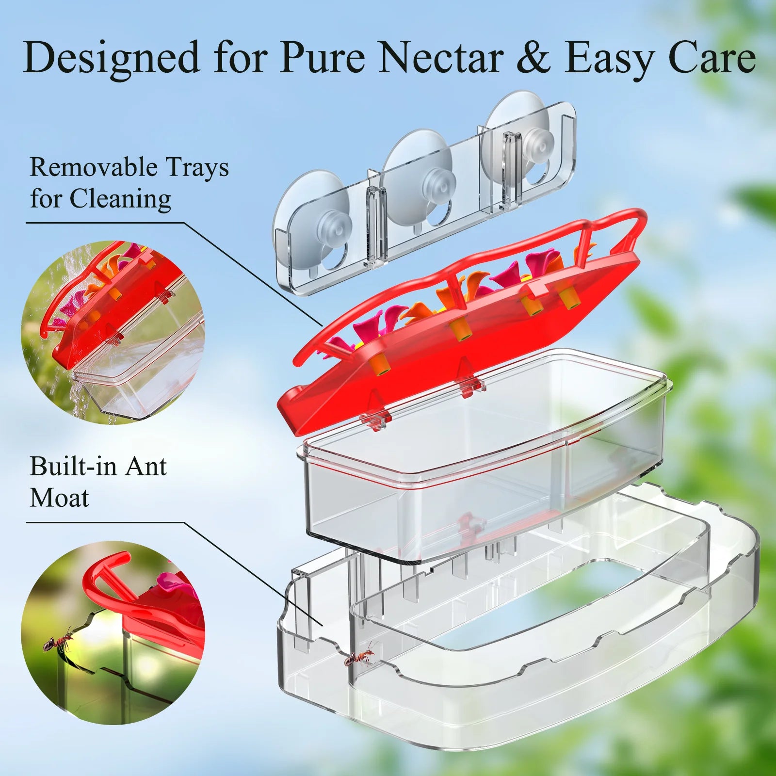 Nectlee Smart Window Hummingbird Feeder Camera