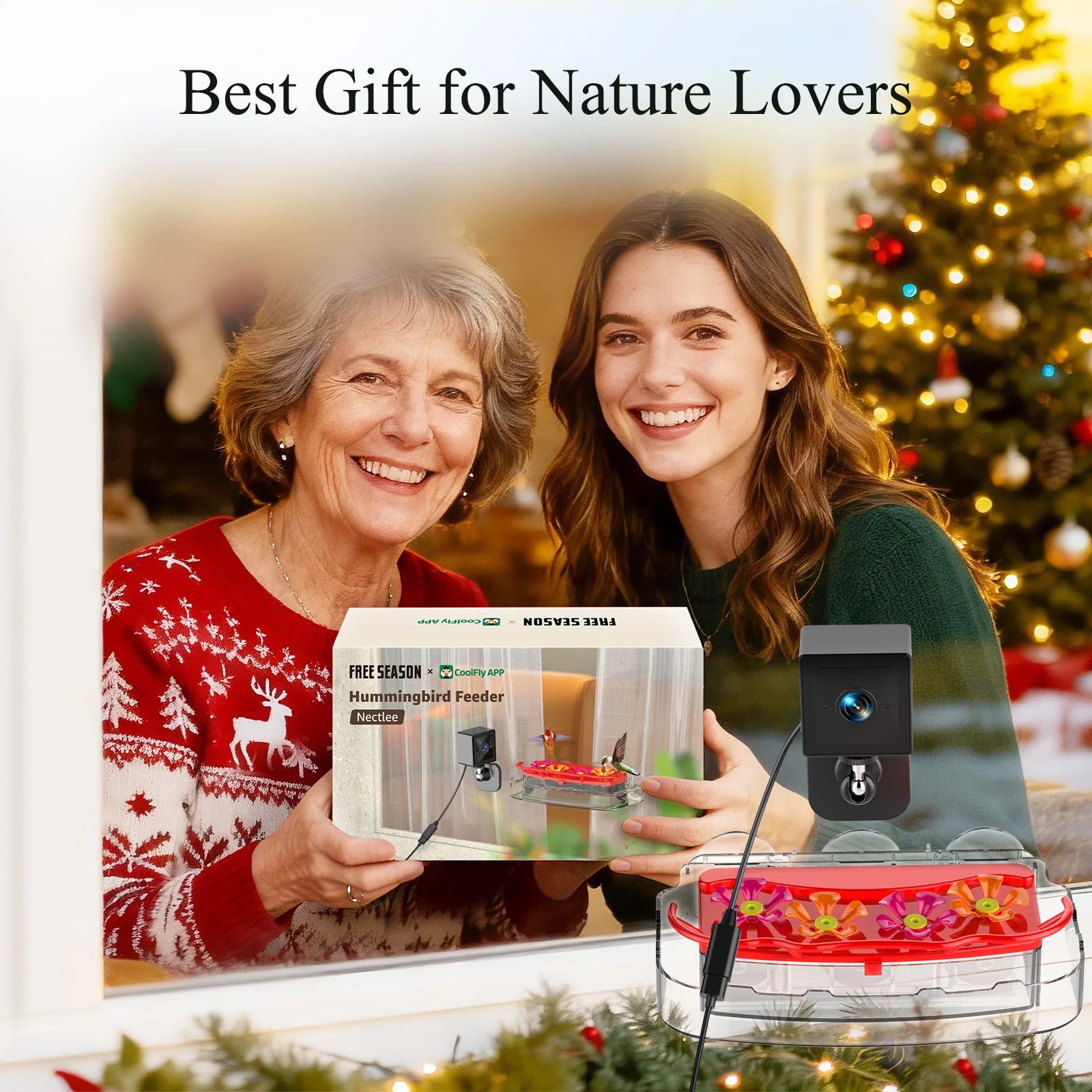 Nectlee Smart Window Hummingbird Feeder Camera