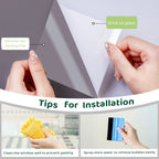Bird Window Decals Anti Collision Installation with backing film removal, glass sticking