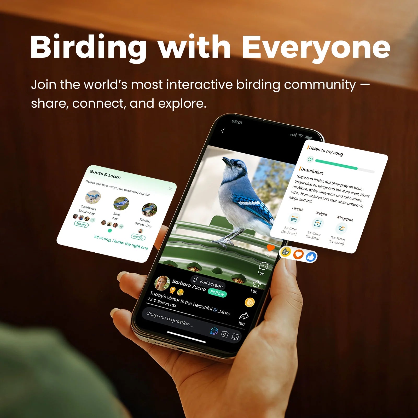 HiONE AI Smart Bird Feeder Camera 4MP