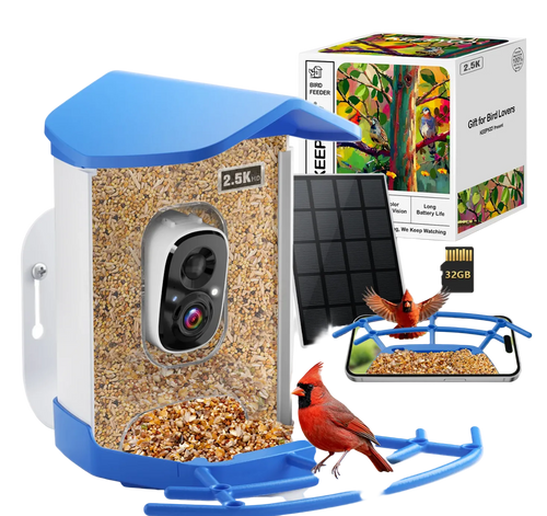 AI Smart Bird Feeder Camera 2.5K HD
