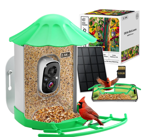 AI Smart Bird Feeder Camera 2.5K HD