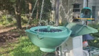 Solar Powered Green Bird Bath